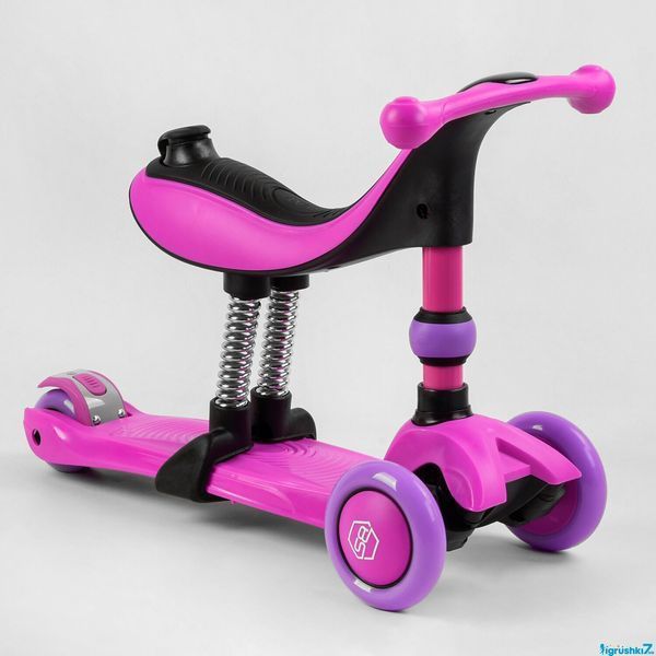 Самокат-велобіг 3в1 Best Scooter BS-26566: Батьківська ручка, сидіння та амортизатори 105656 фото