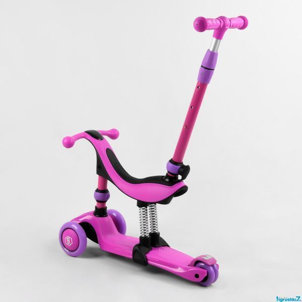Самокат-велобіг 3в1 Best Scooter BS-26566: Батьківська ручка, сидіння та амортизатори 105656 фото