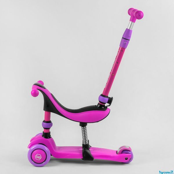 Самокат-велобіг 3в1 Best Scooter BS-26566: Батьківська ручка, сидіння та амортизатори 105656 фото