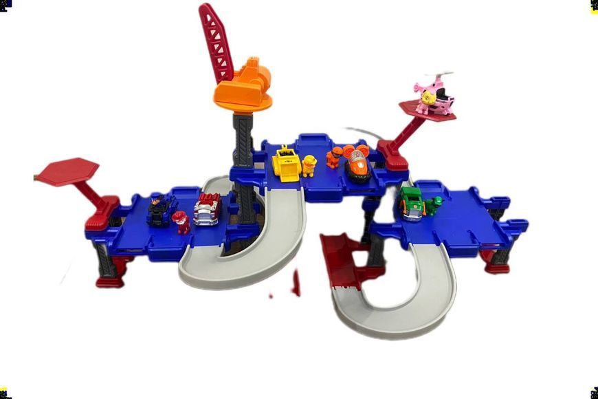 Гараж Парковка 2в1 Щенячий Патруль с треком ВСЕ ГЕРОИ на машинках paw patrol PT1390-3 фото