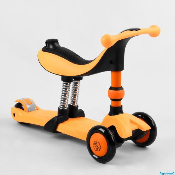 Самокат-беговел 3в1 Best Scooter BS-50584: Родительская ручка, сиденье и амортизаторы 105657 фото
