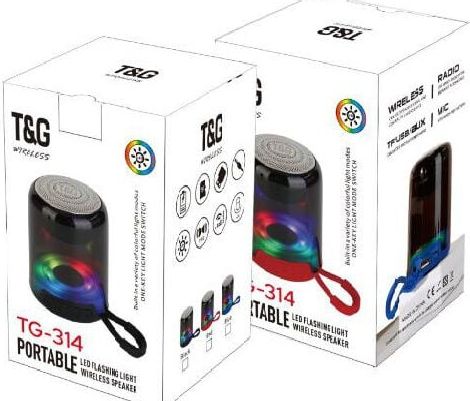 Портативная Bluetooth колонка C 72342 с подсветкой, аккумулятором и поддержкой USB/TF 178070 фото
