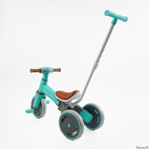 Дитячий триколісний велосипед Best Trike: Легка нейлонова рама, батьківська ручка та ліхтар 176345 фото