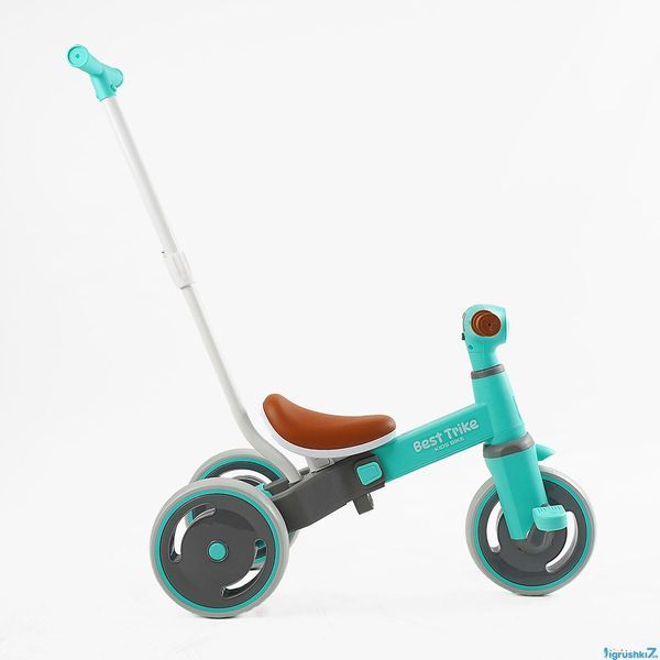 Дитячий триколісний велосипед Best Trike: Легка нейлонова рама, батьківська ручка та ліхтар 176345 фото