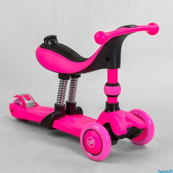 Самокат-беговел 3в1 Best Scooter BS-23180: Родительская ручка, сиденье и амортизаторы 104497 фото