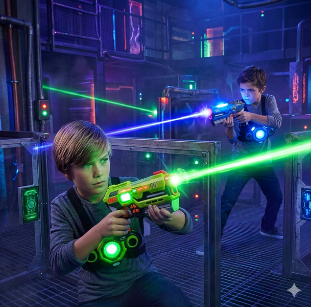 Набір для лазерного бою 869-24: 2 бластери та мішені з ефектом пари 176483 фото