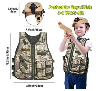 Військовий ігровий набір з жилетом "Desert war" Kids D 012 зі звуковими ефектами D 012 фото