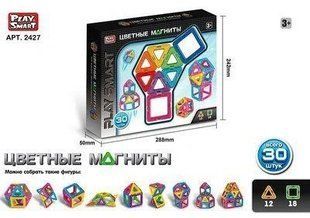 Конструктор магнітний Play Smart 30 деталей 2427 2427 фото
