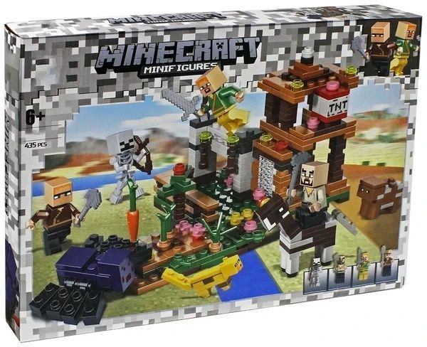 Конструктор My World, Майнкрафт, Minekraft 123-555 Битва на міцність 435 деталей 123-555 фото