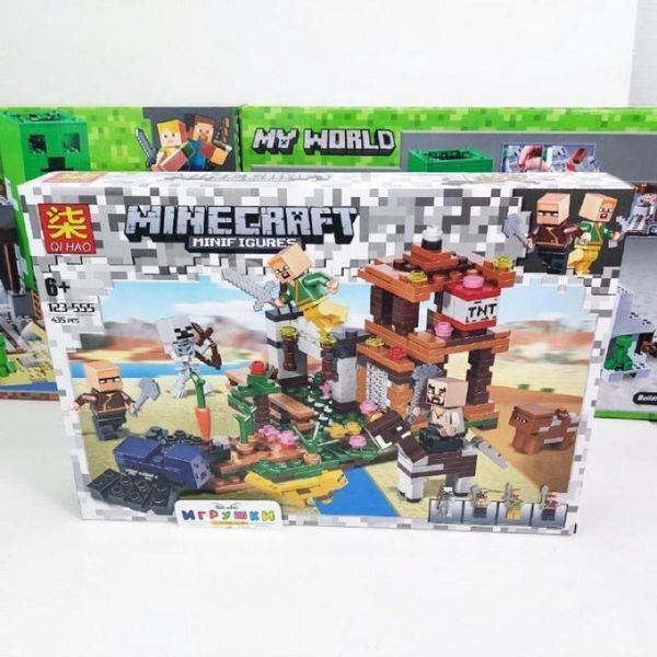 Конструктор My World, Майнкрафт, Minekraft 123-555 Битва на міцність 435 деталей 123-555 фото