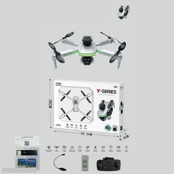 Квадрокоптер Y 628 D з Wi-Fi HD-камерою, FPV-трансляцією на смартфон, Headless Mode, підсвічуванням, пультами 2.4 GHz та кейсом-сумкою 196511 фото