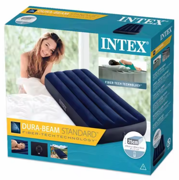 матрац надувний intex 64756 інтекс 76х191х25 см одномісний 64756 фото