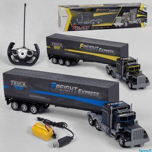 Велика фура 59 см на радіокеруванні 666-653 А Truck Super Speed: тягач із причепом, світлові ефекти, акумулятор 4.8V 89284 фото