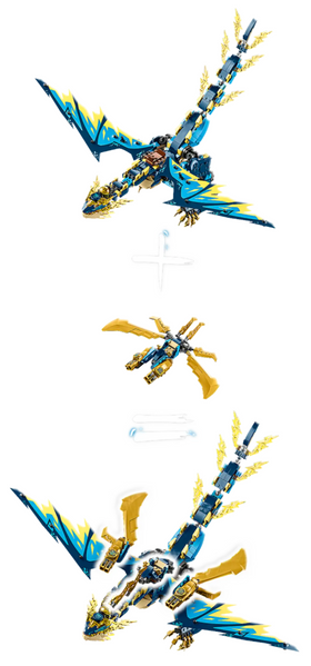 Конструктор Ninjago &laquo;Стихійний дракон проти імперського робота&raquo; з 6 героями та 1038 деталями 11096 фото