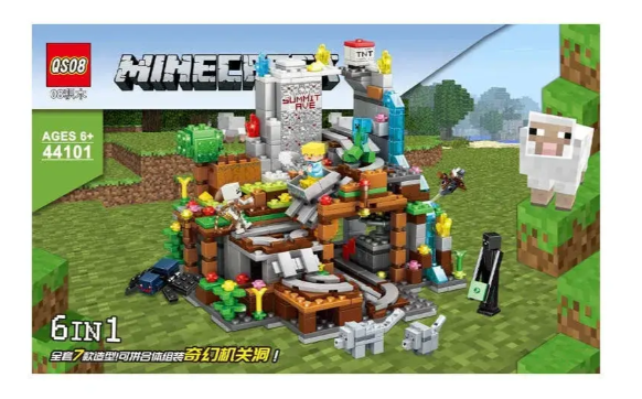 Конструктор 44101 "Minecraft: My World. Шахта Горная пещера 6в1 Майнкрафт" 971 деталь 44101 фото