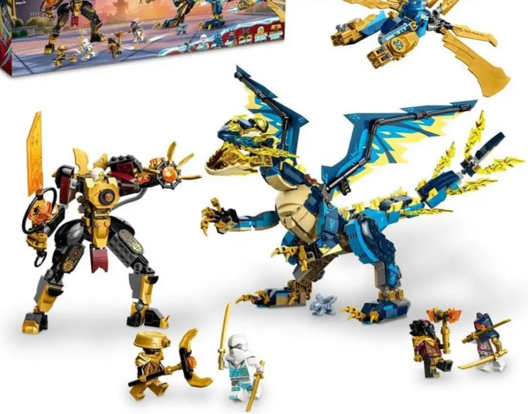 Конструктор Ninjago &laquo;Стихійний дракон проти імперського робота&raquo; з 6 героями та 1038 деталями 11096 фото