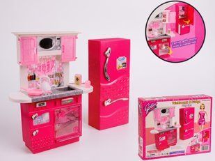 Кухонний Ігровий Набір Gloria з Холодильником для Ляльок Барбі (Barbie) 3016 фото