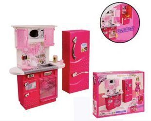 Кухонный Игровой Набор Gloria с Холодильником для Кукол Барби (Barbie) 3016 фото