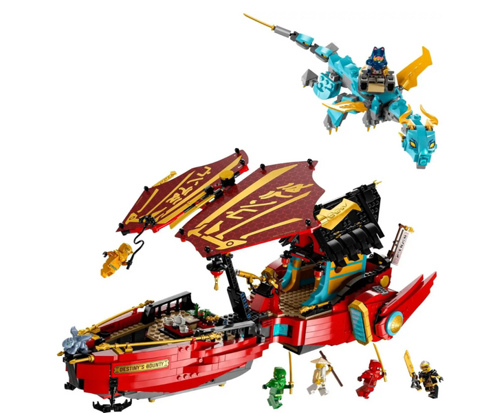 Конструктор Ninjago &laquo;Воздушный корабль Награда Судьбы&raquo; с драконами и 6 героями (1739 деталей) 11097 фото