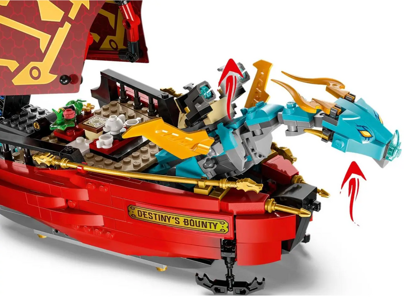 Конструктор Ninjago &laquo;Воздушный корабль Награда Судьбы&raquo; с драконами и 6 героями (1739 деталей) 11097 фото