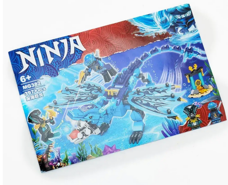 Конструктор Ninja (Ниндзя) - Водный дракон Джея, мастера Кружитцу, синего Ниндзяго / MG382 фото