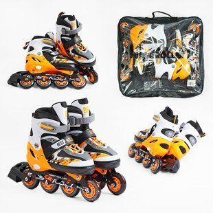 Роликовые коньки Best Roller 64933-L: Оранжевый драйв, колеса PU и раздвижной размер 38-42 151241 фото