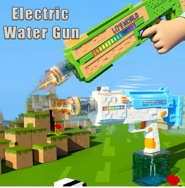 Автоматичний водний автомат LQS'WORLD Lighting Version у стилі Minecraft (45 см) з LED-підсвіткою та адаптером для пляшки 193391 фото