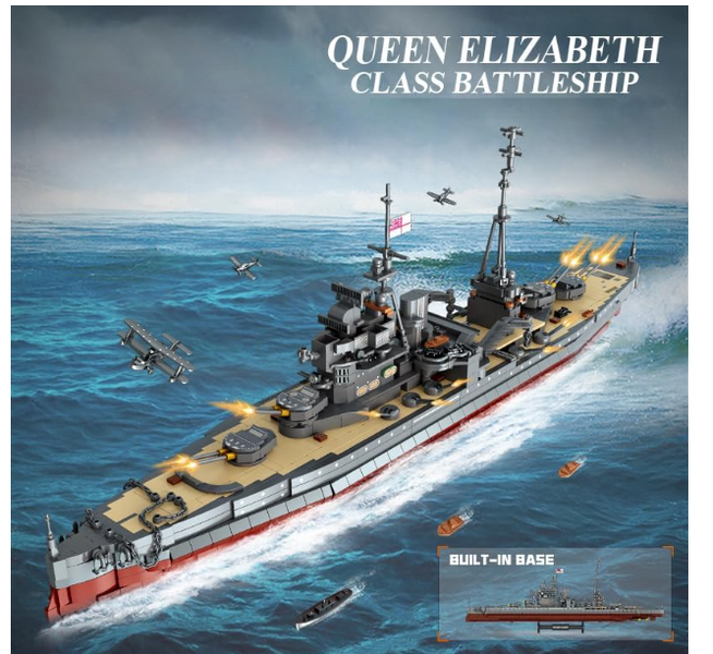 Конструктор Військовий корабель Лінійний корабель Queen Elizabeth 75 см 189434 фото