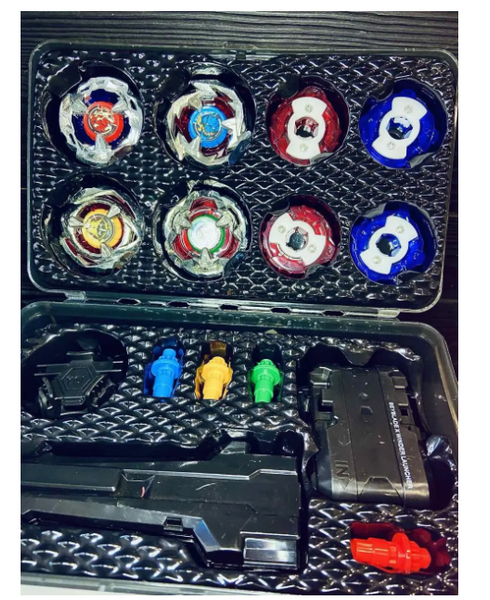 Игровой Набор Бейблейд BeBlade в Кейсе: 4 Волчка (Металл), 2 Запускателя Beyblade Deluxe 180202 фото