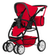 Дитяча коляска для ляльок 2 в 1 Carrello Avanti 9662 Red: Маневрена модель з поворотною ручкою 9662 фото 3