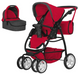 Дитяча коляска для ляльок 2 в 1 Carrello Avanti 9662 Red: Маневрена модель з поворотною ручкою 9662 фото 1