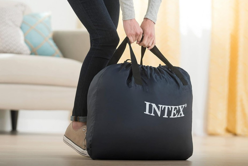 Надувная кровать Intex 64824 Premium Comfort Chevron (203х152x46 см) со встроенным насосом 190229 фото