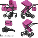 Дитяча коляска для ляльок 2 в 1 Carrello Maestro 9651B Rose Red: Трансформер 9651 фото 1