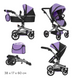 Коляска для куклы 2в1 Carrello Fortuna 9695 PURPLE Фиолетовая 9695-P фото 7