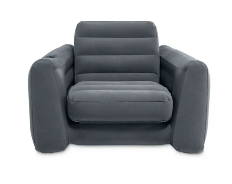 Надувное кресло-кровать Intex 66551 Pull-Out Chair (117х224х66 см) с подстаканником 85318 фото
