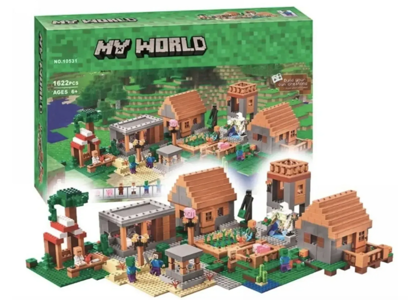 Конструктор Майнкрафт My World "Большая деревня жителей" - 1658 деталей 7606 фото