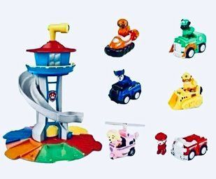 Інтерактивний ігровий набір Оглядова вежа Щенячий патруль (Paw Patrol) 52 см зі світлом, звуком, ліфтом та 6 героями в машинках 808-1 фото