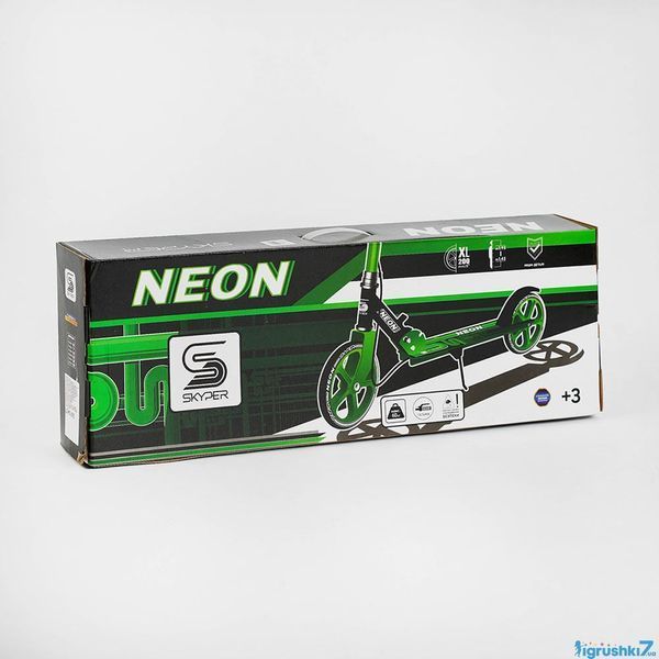 Складаний самокат Skyper Neon N-41417: Сталева конструкція, ручне гальмо та колеса 200 мм 127933 фото