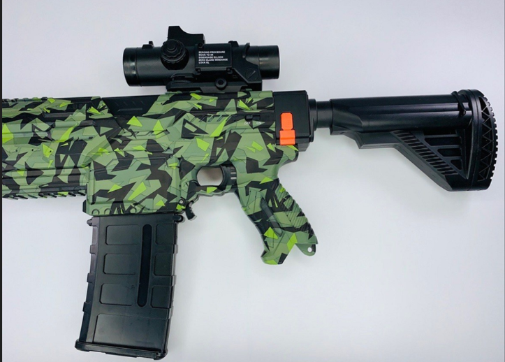 Детская игрушка автомат нерф на мягких патронах CHUANG LI DA на аккумуляторе 7.4V с прицелом Длинна 90 см 106B-1 фото