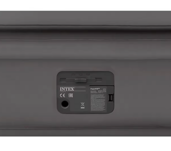 Intex Велюр матрац 64164 NP розмір 152х203х51 см, вбудований електронасос 220V, двоспальний 64164 фото