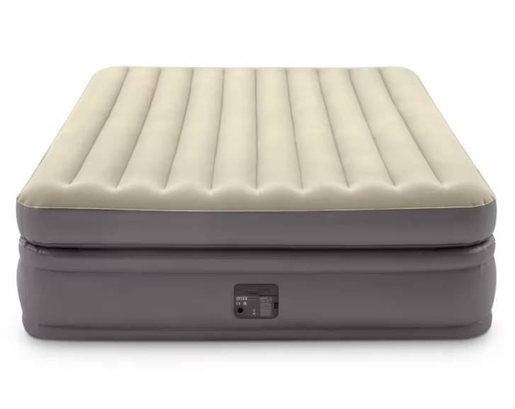 Intex Велюр матрац 64164 NP розмір 152х203х51 см, вбудований електронасос 220V, двоспальний 64164 фото