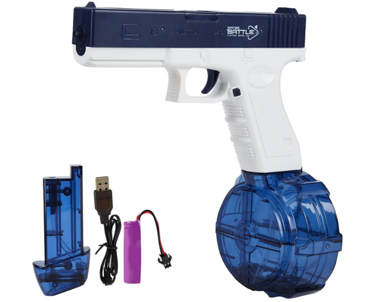 Водяной пистолет Water Gun Glock: Ваш идеальный спутник для летних водных сражений! Описание товара: Водяной пистолет Water Gun Glock &ndash; это не просто игрушка, а высокотехнологичное устройство, обеспечивающее непрерывный поток воды при каждом нажатии на с 0100203 фото